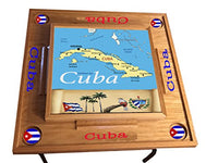 latinos r us Cuba Flag Domino Table Map (Natural)