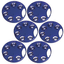 Load image into Gallery viewer, Kaplan Early Learning Toddler Jambourines - Set of Six Uniquely Designed 7&quot; Blue Tambourines
