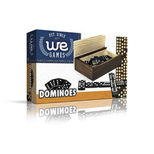 Load image into Gallery viewer, WE Games Custom Color Logo or Image Double 6 Black Dominoes Set in Wooden Case
