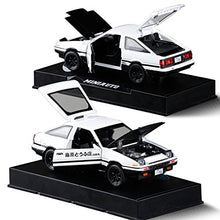 Load image into Gallery viewer, KMT 1:32 Initial D Toyota Trueno AE86 Alloy Diecast Car Model, Sports Car Toys ,Pull Back Vehicles Toy Cars (Black Hood+White)
