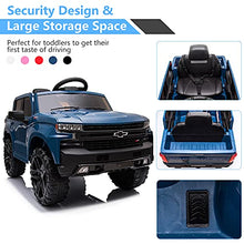Load image into Gallery viewer, SEGMART Electric Cars for Kids Ride-on Truck Car, 12V Licensed Pickup Ride-on Toys for Boy &amp; Girl Electric Vehicles Car Toy Parental Remote Control with Storage Box/Music Function/LED Lights (Blue)
