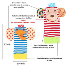 Load image into Gallery viewer, LAMMAZ Baby Soft Rattle,Baby Infant Wrists Rattle and Foot Rattles Finders Socks Set,Hand Arm Rattle Ring,Feet Ankle Wear for Newborn Baby Boys &amp; Girls
