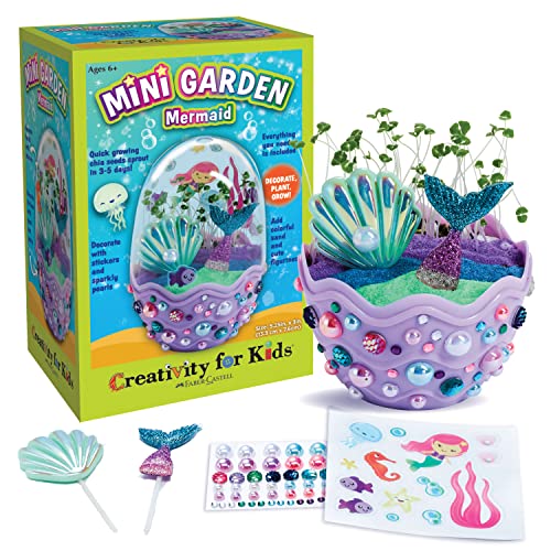 Creativity for Kids Mini Garden: Mermaid Terrarium - Mermaid Gifts for Girls and Boys, Arts and Crafts for Kids 6+