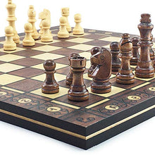 Load image into Gallery viewer, Chess Sets for Adults with Storage Super Magnetic Wooden Chess Backgammon Checkers 3 in 1 Chess Game Ancient Chess Travel Chess Set (Color : 24 x 24cm)
