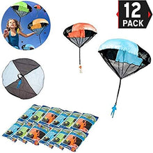 Load image into Gallery viewer, Liberty Imports 12 Pack Skydiver  Parachute Man Tangle Free Throwing Figures for Kids Outdoor Toys | Backyard Fun &amp; Party Favors (4 Inches)

