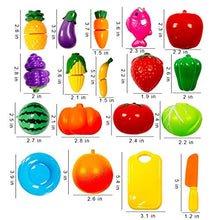 Load image into Gallery viewer, Kimicare Kitchen Toys Fun Cutting Fruits Vegetables Pretend Food Playset For Children Girls Boys Edu
