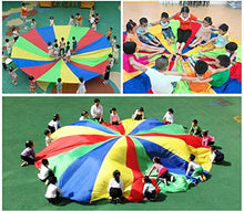 Load image into Gallery viewer, FixtureDisplays 12 Foot Play Parachute for Kids 8 Handles with Storage Bag Play Parachute for Kids Tent Picnic Mat Blanket 16877-NF
