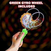 Load image into Gallery viewer, ArtCreativity Retro Light Up Toys Set for Kids- Includes 2, 8 Inch Gyro Wheels, Mesmerizing Spinning and Lighting Effects Design- Top Fun Gift for Boys and Girls
