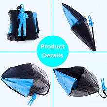 Load image into Gallery viewer, Minelife 12 Pack Parachute Toys, Tangle Free Throwing Parachute Toy Parachute Figures Plastic Warrior Figures for Kids Party Favors Outdoor
