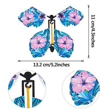 Load image into Gallery viewer, 10 Pieces Magic Fairy Flying Butterfly Card Wind up Butterfly Rubber Band Flying Butterfly Surprise Flying Paper Butterflies Set for Party Playing Decorations (Classic Style)
