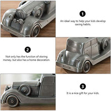 Load image into Gallery viewer, NUOBESTY Car Piggy Bank Retro Coin Bank Money Saving Pot Box Metal Car Figurines Christmas Birthday Gifts for Kids Boys Girls Home Decoration (Silver)
