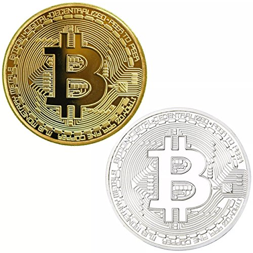 Bitcoin Challenge Coin Deluxe Collector's Set Featuring The Limited Edition Original Commemorative Tokens - 2 Pcs with Random Color and Design