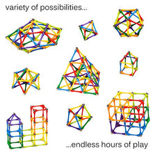 Load image into Gallery viewer, Goobi 110 Piece Construction Set Building Toy Active Play Sticks STEM Learning Creativity Imagination Childrens 3D Puzzle Educational Brain Toys for Kids Boys and Girls with Instruction Booklet
