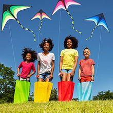 Load image into Gallery viewer, Skylety 4 Pieces Prairie Triangle Kites for Teens and Adults, Large Kite with 13 Feet Tail and 109 Yards Kite String Kite, Easy to Assemble 4 Colors Kite for Beginner
