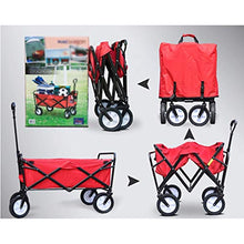 Load image into Gallery viewer, Outdoor Camping Car Supermarket Fishing Shopping Portable Trolley Home Four-Wheel Folding Shopping Cart (Color : C)

