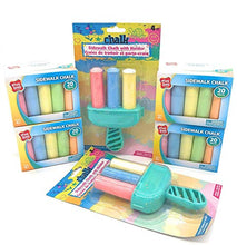 Load image into Gallery viewer, Play Day Sidewalk Chalk 20 Pieces, 4 pack + 2 Sidewalk Chalk holders, Play Pack
