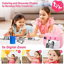 Load image into Gallery viewer, Instant Camera for Kids Camera for Girls 3.0&quot; Touch Screen Kids Digital Camera Selfie Video Camera for Kids 3 4 5 6 7 8-10 12, Toddler Camera Children Toy Camera with Print Paper and 32G TF Card, Pink
