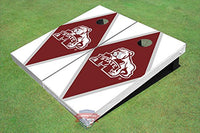 Mississippi State University Bulldog Maroon and White Matching Diamond Themed Cornhole Boards