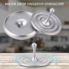 Load image into Gallery viewer, Li Ping Spinning Top Rotating Magnetic Decoration Desktop Droplets Spinner Toys Gifts (Gyro+Base, Silver)
