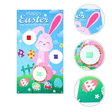 Load image into Gallery viewer, SOIMISS Easter Themed Bunnies Family Toss Game Banner with 3 Bean Bags Yard Game for Easter Party Kids Gift School Home Office Indoor Decorations Random Color
