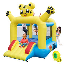 Load image into Gallery viewer, Inflatable Bounce House,Kids Castle Jumping Bouncer with Slide, for Outdoor and Indoor, Durable Sewn with Extra Thick Material, for Kids Summer Garden Water Party (Tiger, with Inflator)
