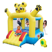 SSLine Indoor Outdoor Inflatable Bounce House with Slide Kids Jumping Castle Air Bouncer Jump Slide Playhouse for Children Birthday Party Fun (with Air Blower)