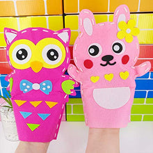 Load image into Gallery viewer, 8Pcs DIY Hand Puppet Craft Kit for Girls and Boys Non-Woven Fabric Handmade Cartoon Animal Toy Hand Puppet
