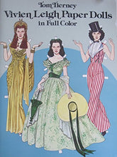Load image into Gallery viewer, Tom Tierney VIVIEN LEIGH PAPER DOLLS BOOK (UNCUT) in Full COLOR w 1 Card Stock DOLL &amp; 28 COSTUMES/Fashions (1981 Dover)
