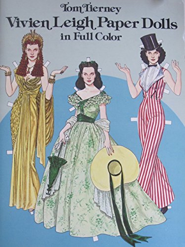 Tom Tierney VIVIEN LEIGH PAPER DOLLS BOOK (UNCUT) in Full COLOR w 1 Card Stock DOLL & 28 COSTUMES/Fashions (1981 Dover)