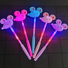 Load image into Gallery viewer, BARMI 5Pcs Kids Toy Glowing Cartoon Mouse Colorful Flashing Magic Stick Wand Gifts,Perfect Child Intellectual Toy Gift Set
