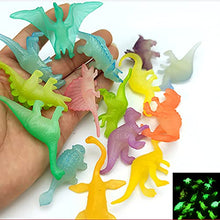 Load image into Gallery viewer, 16 Pcs Mini Dinosaur Toy Set Glow in Dark Small Luminous Dinosaurs Toys Plastic Realistic Dino Figure for Boys Girls Kids Birthday Gift
