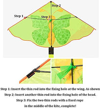 Load image into Gallery viewer, Kites kiteOrange Flower Butterfly Kite with Tails and Kite String for Beginners,Giant Kite for Kids &Amp; Adults,Easy to Fly and Assemble llxyzrzbhd709(Color:700M String)
