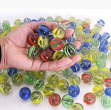 Load image into Gallery viewer, 45 pcs Color Mixing Glass Marbles 16mm/0.63inch Kids Marble Games DIY and Home Decoration with Storage Tank
