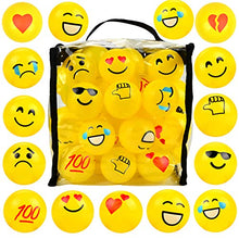Load image into Gallery viewer, Youngever 60 Pack Pit Balls,Crush Proof Plastic Ball, Bright Colors Ball Pit, Fun and Educational (Yellow Emoji)
