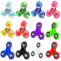 SCIONE 12Pack Fidget Spinners Toys,LED Light up Fidget Spinner Pack-ADHD Anxiety Fidget Toys,Stress Relief Reducer Spinner for Adults Children