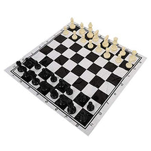 Load image into Gallery viewer, Jeankak Portable Black &amp; White Educational Game Travel Board Game Set, Chess Set, International for Kids Chess Lovers Adults Beginners

