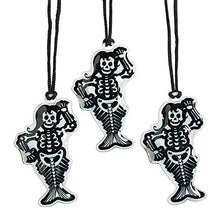 Load image into Gallery viewer, Fun Express Light Up Skeleton Mermaid Necklace for Halloween - Jewelry - Necklaces - Light Up Necklaces - Halloween - 12 Pieces
