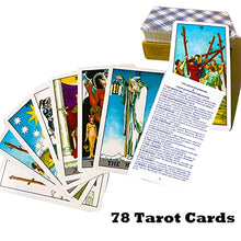 Load image into Gallery viewer, AIEWEV Tarot Card Deck Set, Divination Tarot Cards with Guidebook and Black Velvet Pouch Bag,78 Fortune Telling Cards for Beginners
