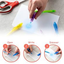 Load image into Gallery viewer, SyPen Invisible Disappearing Ink Pen Marker Secret spy Message Writer with uv Light Fun Activity Entertainment for Kids Party Favors Ideas Gifts and Stock Stuffers (12 Pack)
