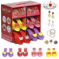 fash n kolor Princess Dress Up and Play Shoe and Jewelry Boutique with Fashion Accessories for Girls Dress Up, Age 3-10 yrs Old
