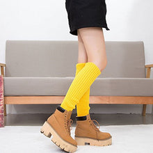Load image into Gallery viewer, GUAngqi Autumn and Winter Ladies Leggings Knee Socks Leg Warmer Boot Socks Cover,Yellow

