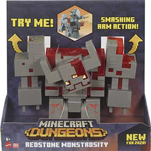 Load image into Gallery viewer, Minecraft Dungeons Redstone Monstrosity, Large Battle Figure (10-inch by 7.3-inch), Action and Adventure Toy Based on Video Game, Gift for Kids Age 6 and Older
