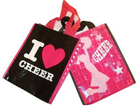 Michaels Go Team Sports Theme 2 Tote Bags ~ I Love Cheer; Cheering on Pink (10