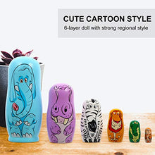 Load image into Gallery viewer, EXCEART 6 Layers Christmas Wood Nesting Dolls Cute Elephant Animal Russian Matryoshka Doll Stacking Figure Ornament for Xmas Holiday Souvenir Wishing Gift Stocking Stuffer
