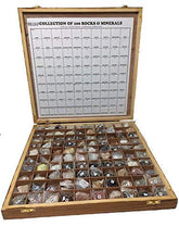 Load image into Gallery viewer, BEXCO 100 Rocks and Minerals Collection in Wooden Box Geology Civil Educational
