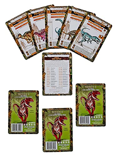 Clade-Gravim Dinosaur Trading Cards for Boys Adults Girls Bundle Series 9 Multi Pack Three 5 Packs of ODD Names