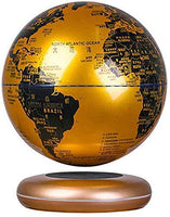 PIVFEDQX LED Magnetic Levitation Floating Globe, Self-Rotating Ball Anti Gravity World Map Earth Home Decoration Children Education Gift (Golden)