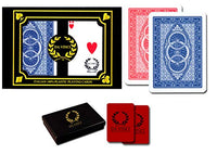 Da Vinci Ruote, Italian 100% Plastic Playing Cards, 2 Deck Poker Size Set, Regular Index, W/2 Cut Ca