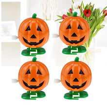 Load image into Gallery viewer, STOBOK Halloween Wind-Up Toys Halloween Party Pumpkin Wind-up Toys Halloween Props Trick Toy Cartoon Halloween Gifts for Kids Halloween Party Favors - 4pcs
