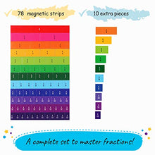 Load image into Gallery viewer, Simply magic 166 PCS Magnetic Fraction Tiles &amp; Fraction Circles - Math Manipulatives for Elementary School - Fraction Magnets &amp; Resources - Fraction Strips &amp; Bars
